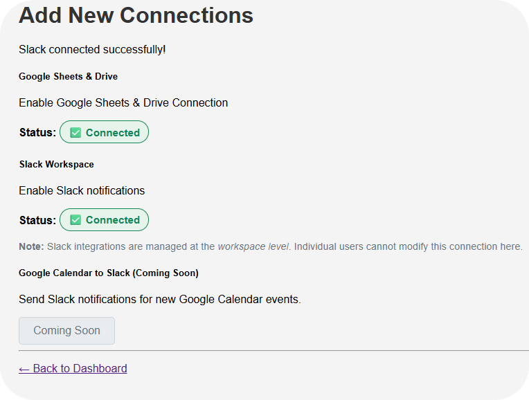 Slack Connected